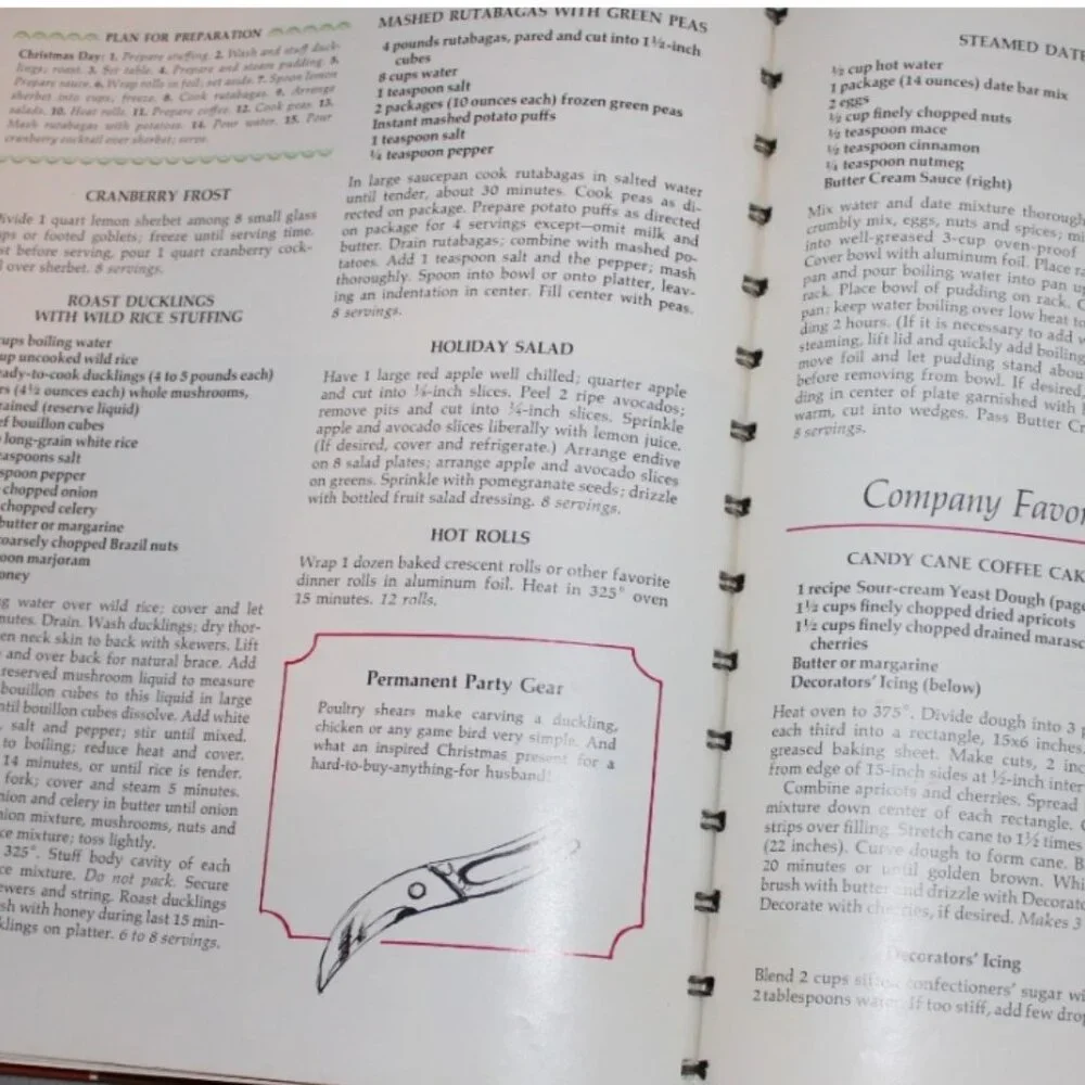 Hostess Cookbook 1973 Recipes Vintage Cook Book Cooking Culinary Betty Crocker